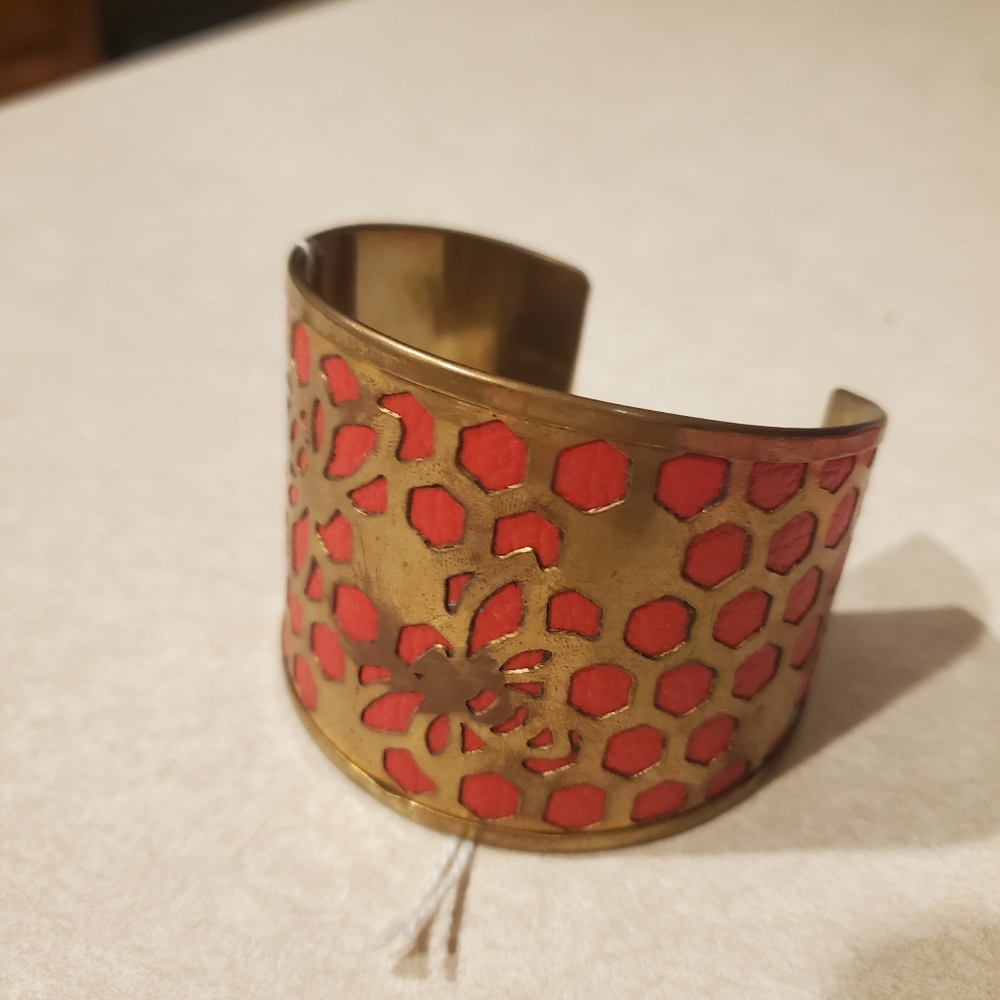 Gold and Red Bracelet